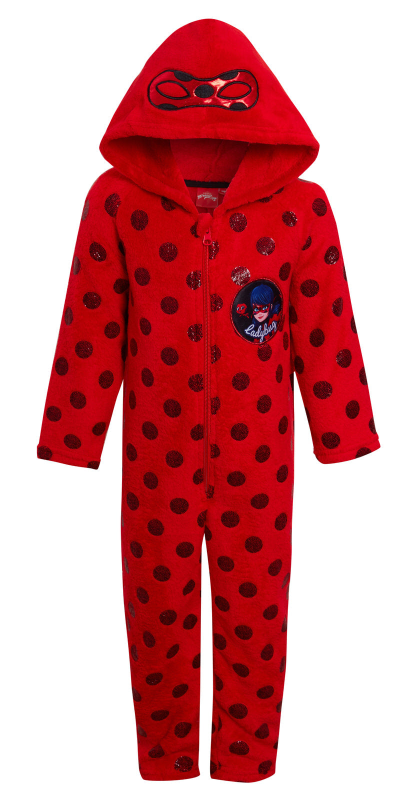 Girls Miraculous Ladybug Dress Up All In One Kids Luxury Fleece Sleepsuit Pjs