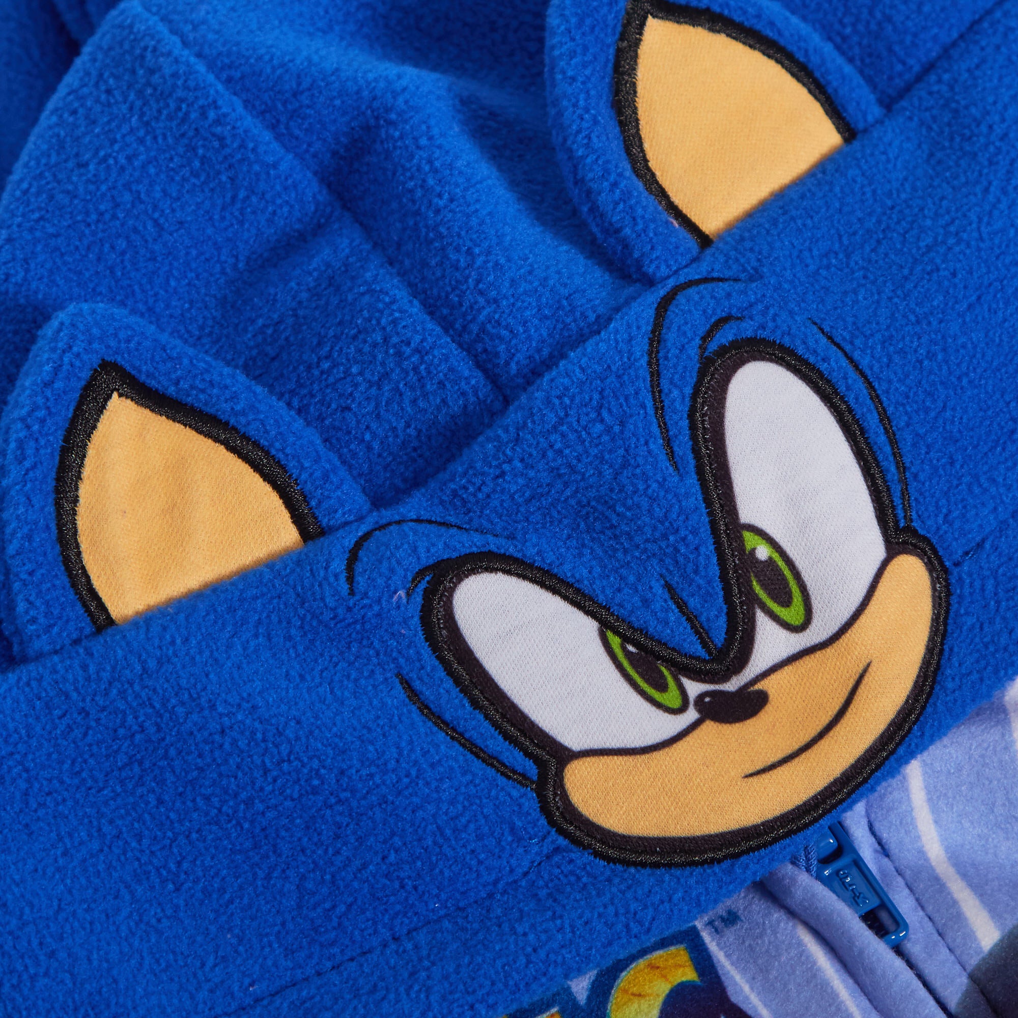 Sonic The Hedgehog Hooded All In One Kids Fleece Dress Up Pyjamas Nightwear