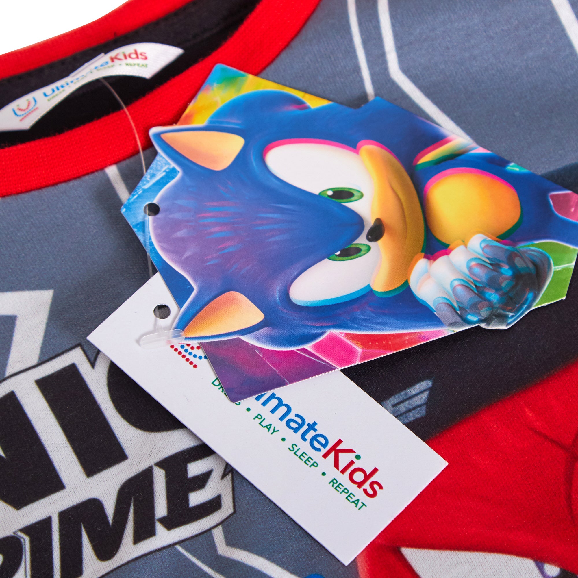 Boys Sonic The Hedgehog Pyjamas Tails Knuckles Full Length Pjs Gaming Loungewear