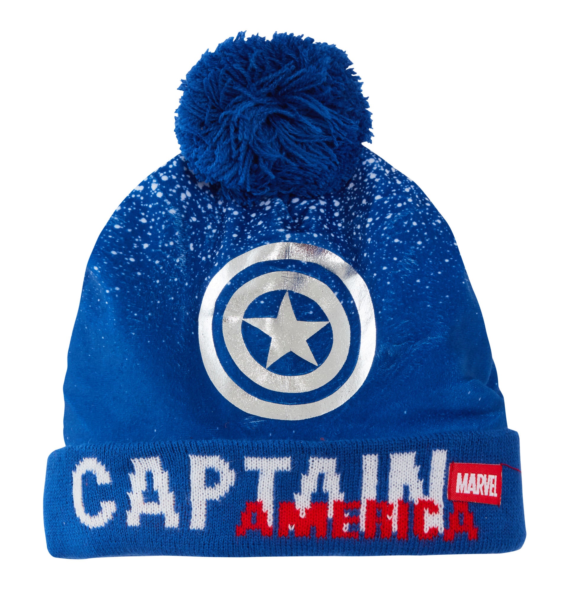 Boys Marvel Bobble Hat + Gloves Winter Set Captain America or Black Panther Set