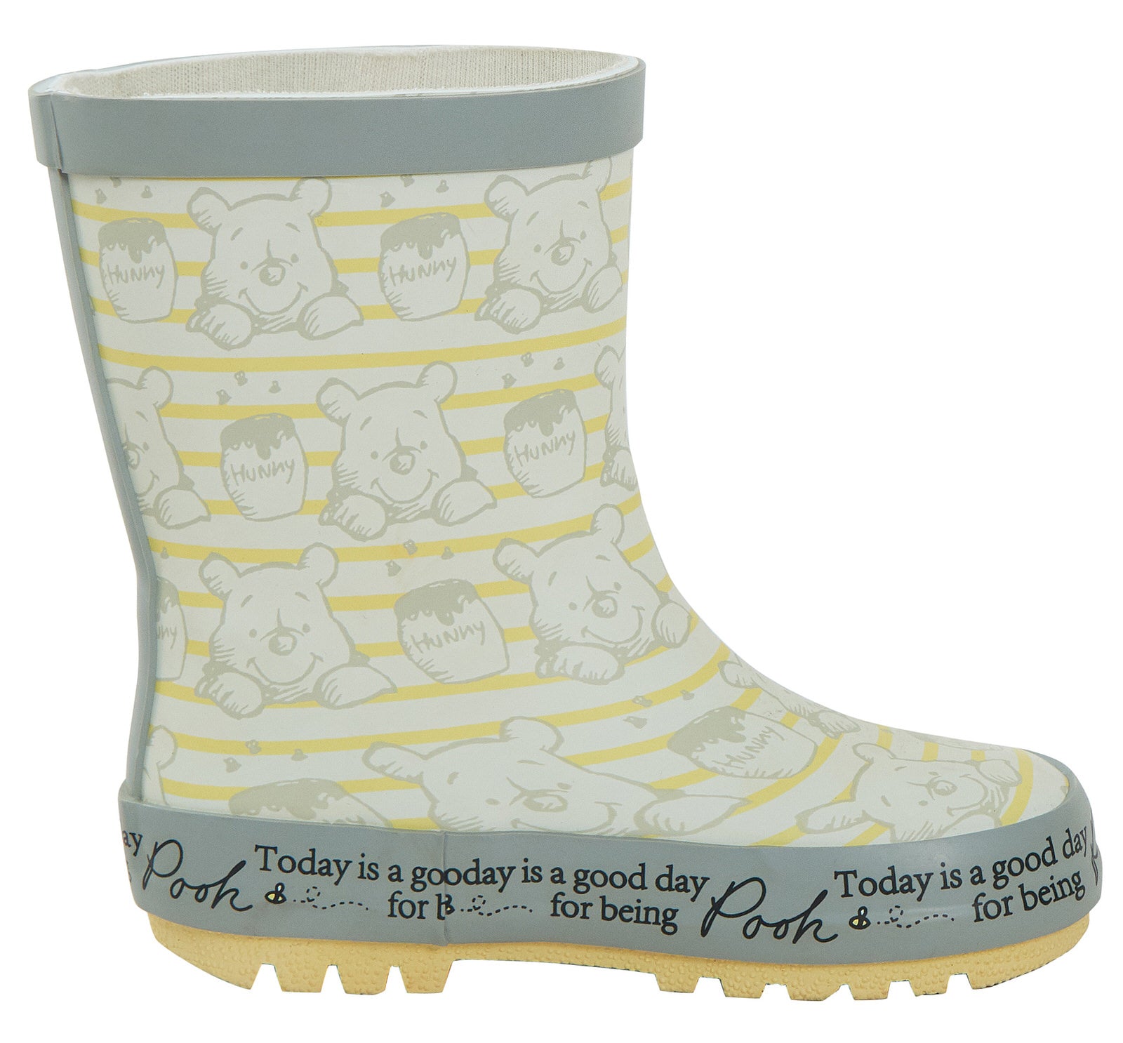 Disney Winnie The Pooh Rubber Wellington Boots Kids 3D Rain Snow Shoes Size