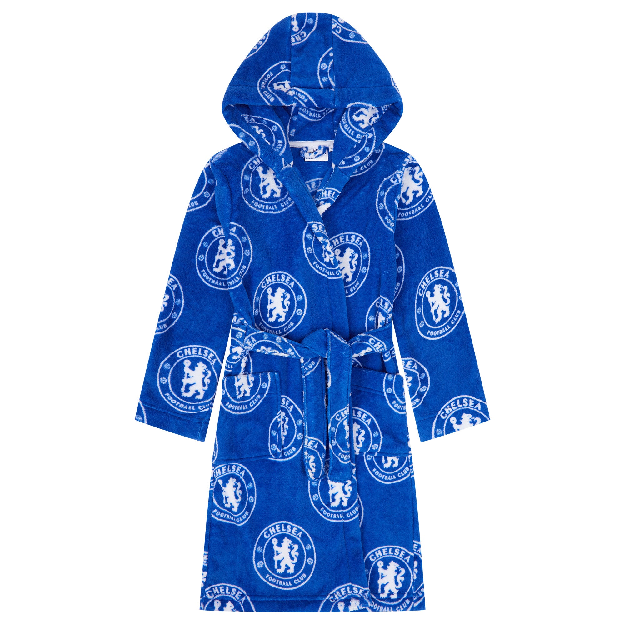 Official Chelsea FC 3 Piece Nightwear Premier League Football Dressing Gown Robe Kids Pyjama Set