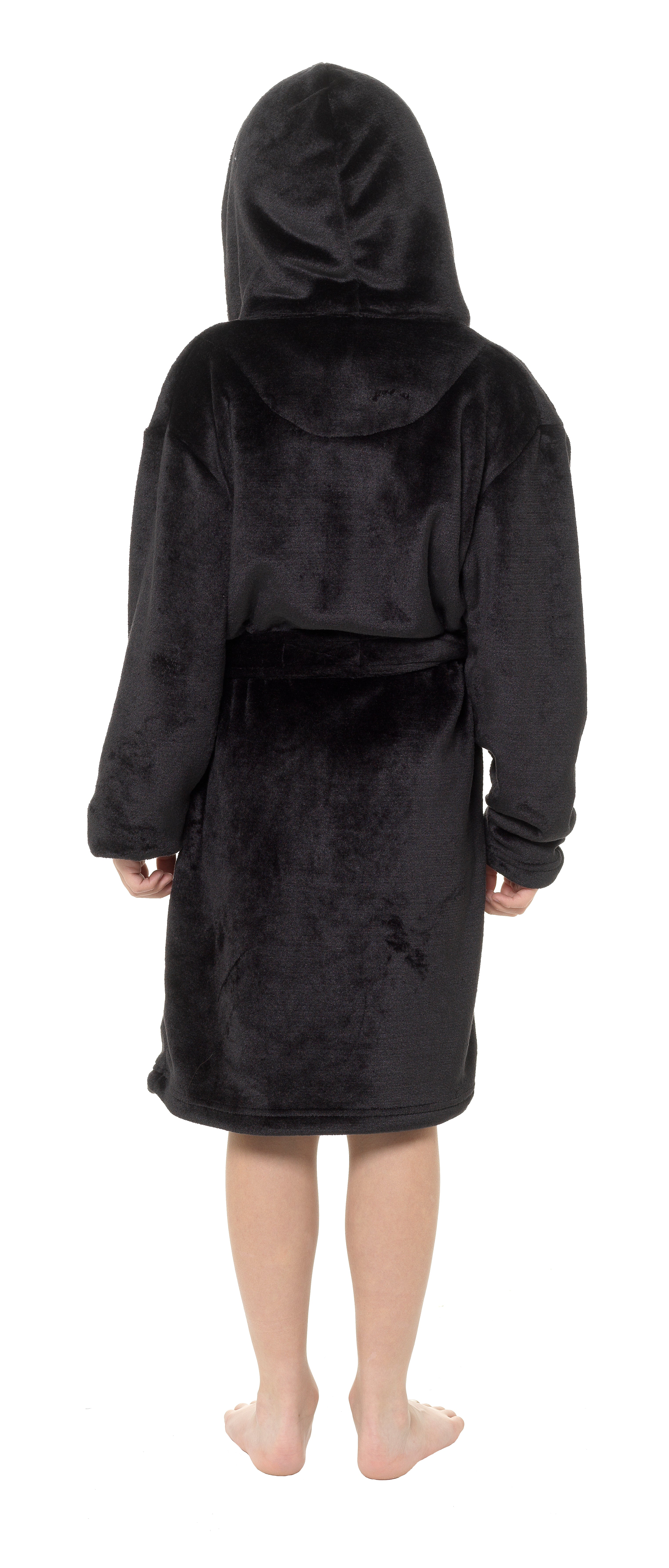 Boys Dressing Gown Kids Fleece Hooded Robe Childrens Bathrobe Teens Housecoat