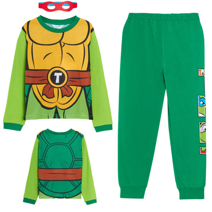 Boys Teenage Mutant Ninja Turtles Pyjamas TMNT Dress Up Pjs Full Length Pyjamas