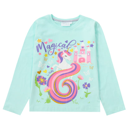 Girls Novelty Birthday Age Long Sleeve T-Shirt Kids 100% Cotton I Am Age Top Tee