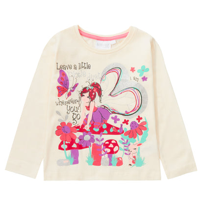 Girls Novelty Birthday Age Long Sleeve T-Shirt Kids 100% Cotton I Am Age Top Tee