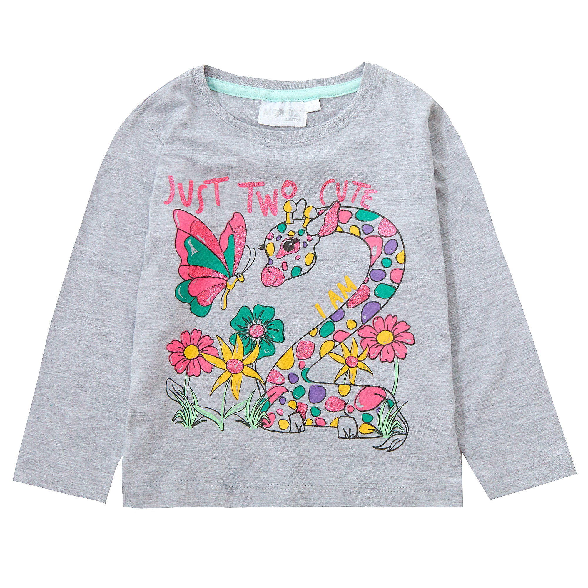 Girls Novelty Birthday Age Long Sleeve T-Shirt Kids 100% Cotton I Am Age Top Tee