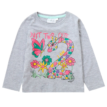Girls Novelty Birthday Age Long Sleeve T-Shirt Kids 100% Cotton I Am Age Top Tee