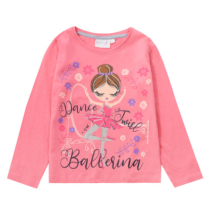 Girls Novelty Birthday Age Long Sleeve T-Shirt Kids 100% Cotton I Am Age Top Tee