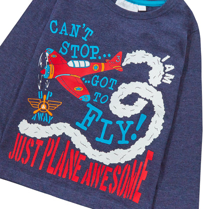 Boys Novelty Birthday Age Long Sleeve T-Shirt Kids 100% Cotton I Am Age Top Tee