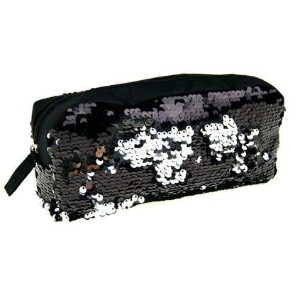 Reversible Glitter Sequin Pencil Case Kids Metallic School Stationary Gift Girls