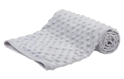 Newborn Boys Girls Baby Blanket 2 Pack Luxury Bubble Fleece Wrap Grey + White