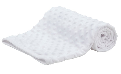 Newborn Boys Girls Baby Blanket 2 Pack Luxury Bubble Fleece Wrap Grey + White