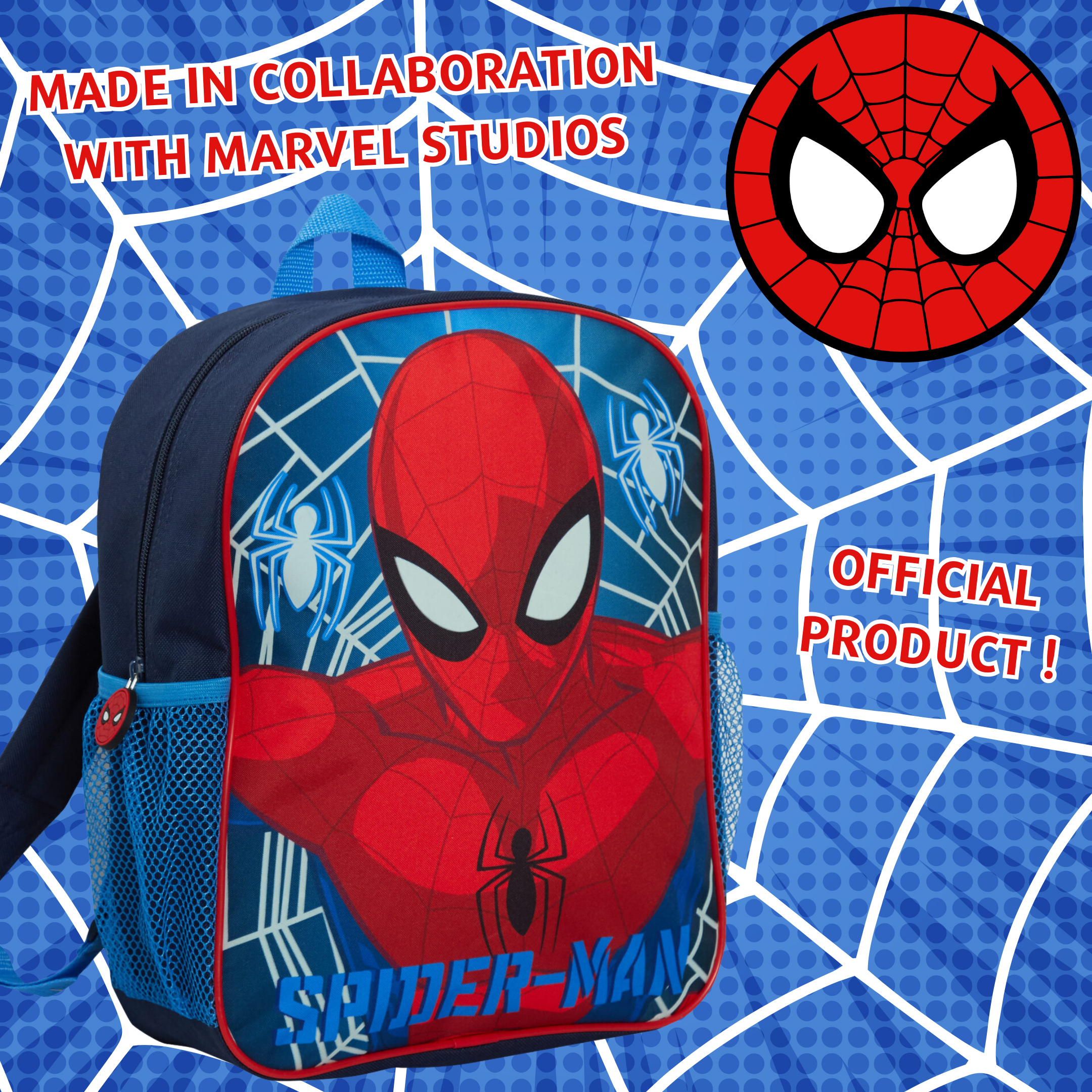 Glow In The Dark Marvel Spiderman Backpack Travel School Rucksack Boys Lunch Bag