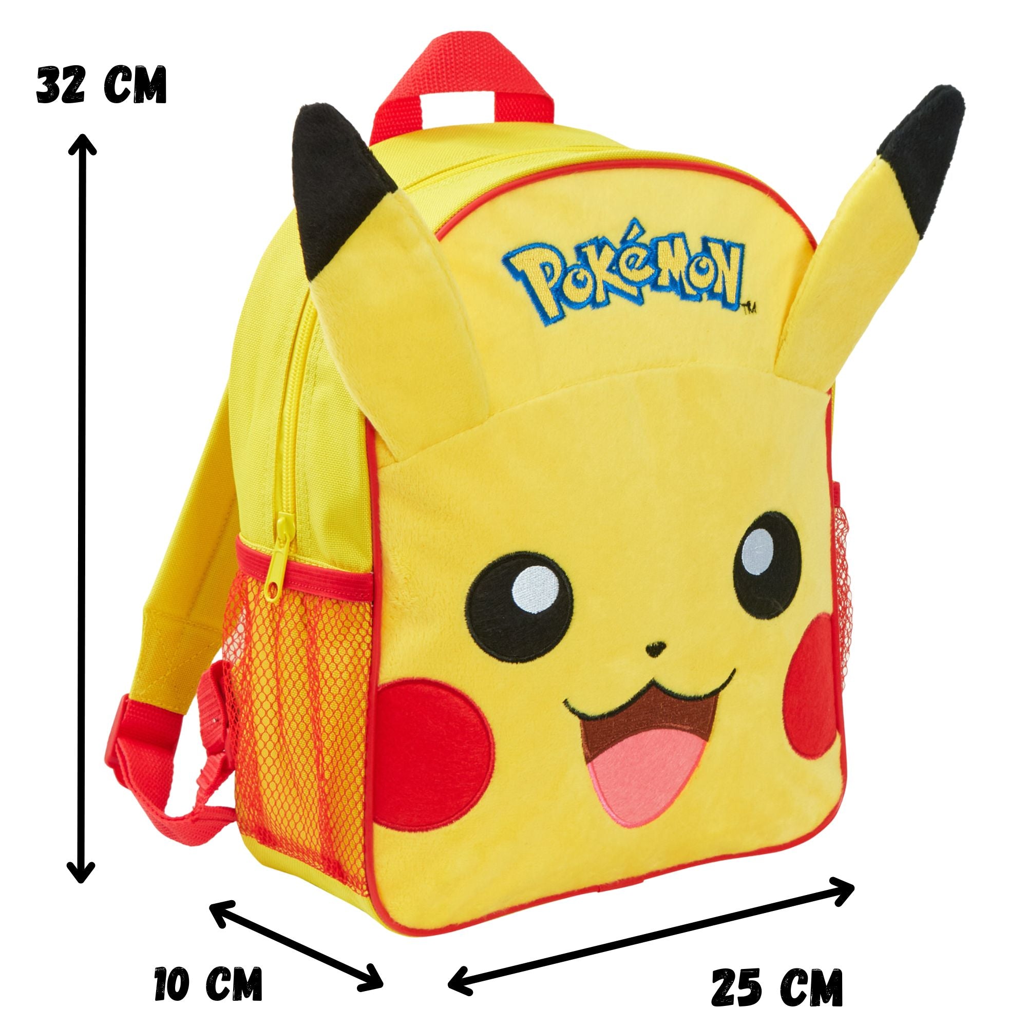 Pokemon Pikachu 3D Plush Backpack Kids Character School Rucksack Lunch Book Bag