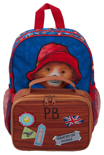Paddington Bear Kids Backpack + Detachable Lunch Bag/Pencil Case Nursery School