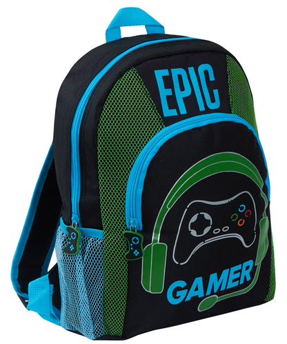 Boys Epic Gamer Backpack Kids Gaming School Travel Lunch Book Bag Rucksack Gift