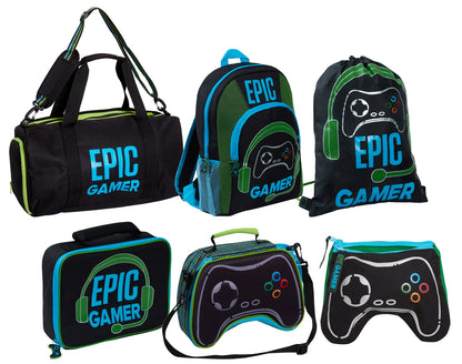 Boys Epic Gamer Backpack Kids Gaming School Travel Lunch Book Bag Rucksack Gift