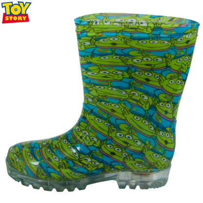 Disney Toy Story Light Up Wellington Boots Kids Buzz Aliens Rain Snow Wellies