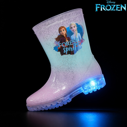 Disney Frozen 2 Girls Light Up Wellington Boots Elsa Anna Flashing Snow Wellies