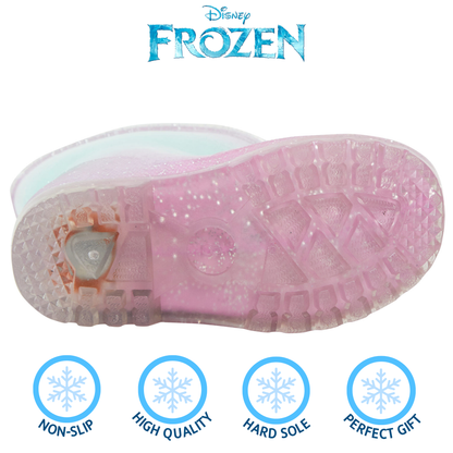 Disney Frozen 2 Girls Light Up Wellington Boots Elsa Anna Flashing Snow Wellies