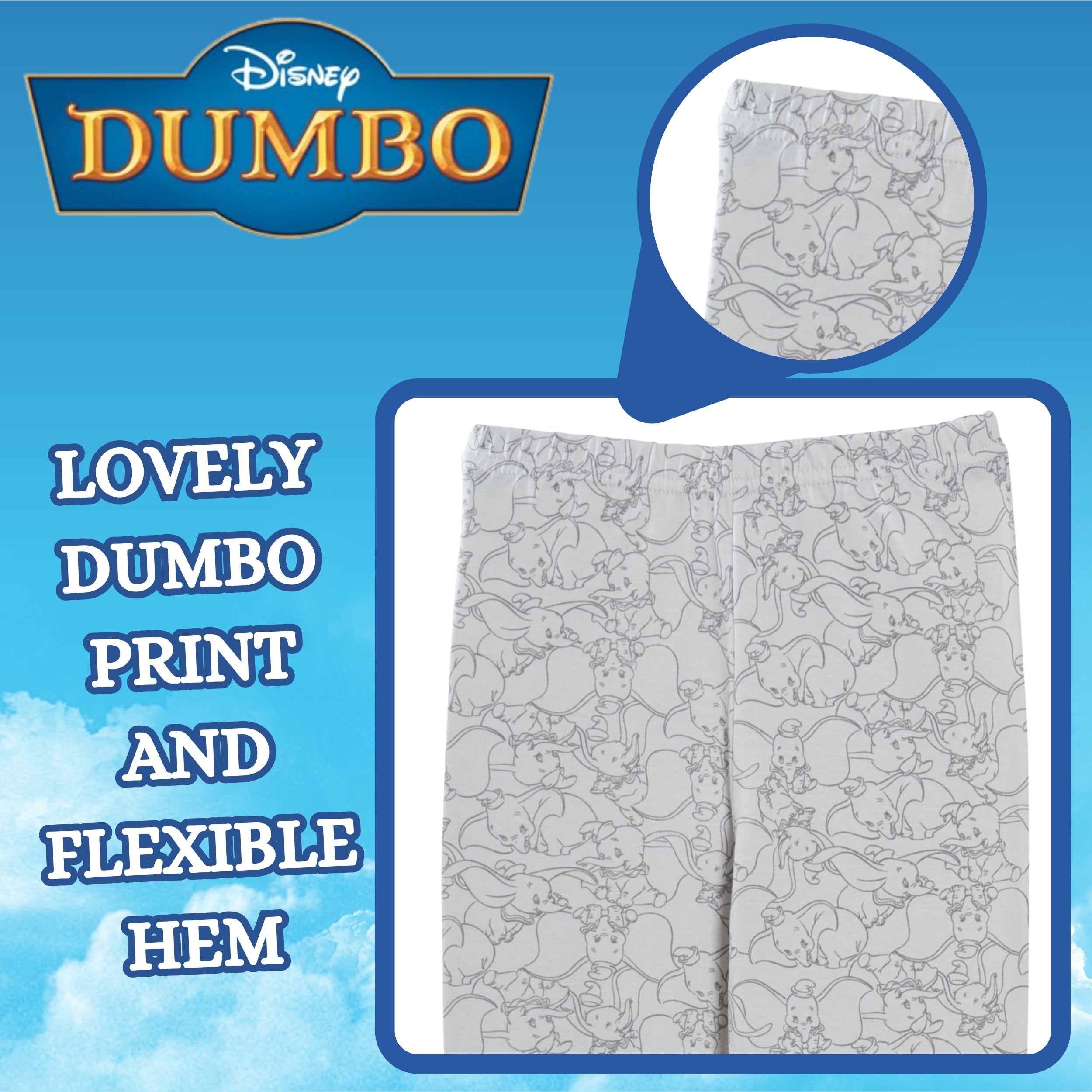 Disney Dumbo Toddler Pyjamas Boys Girls Unisex Character Pjs Nightwear Size