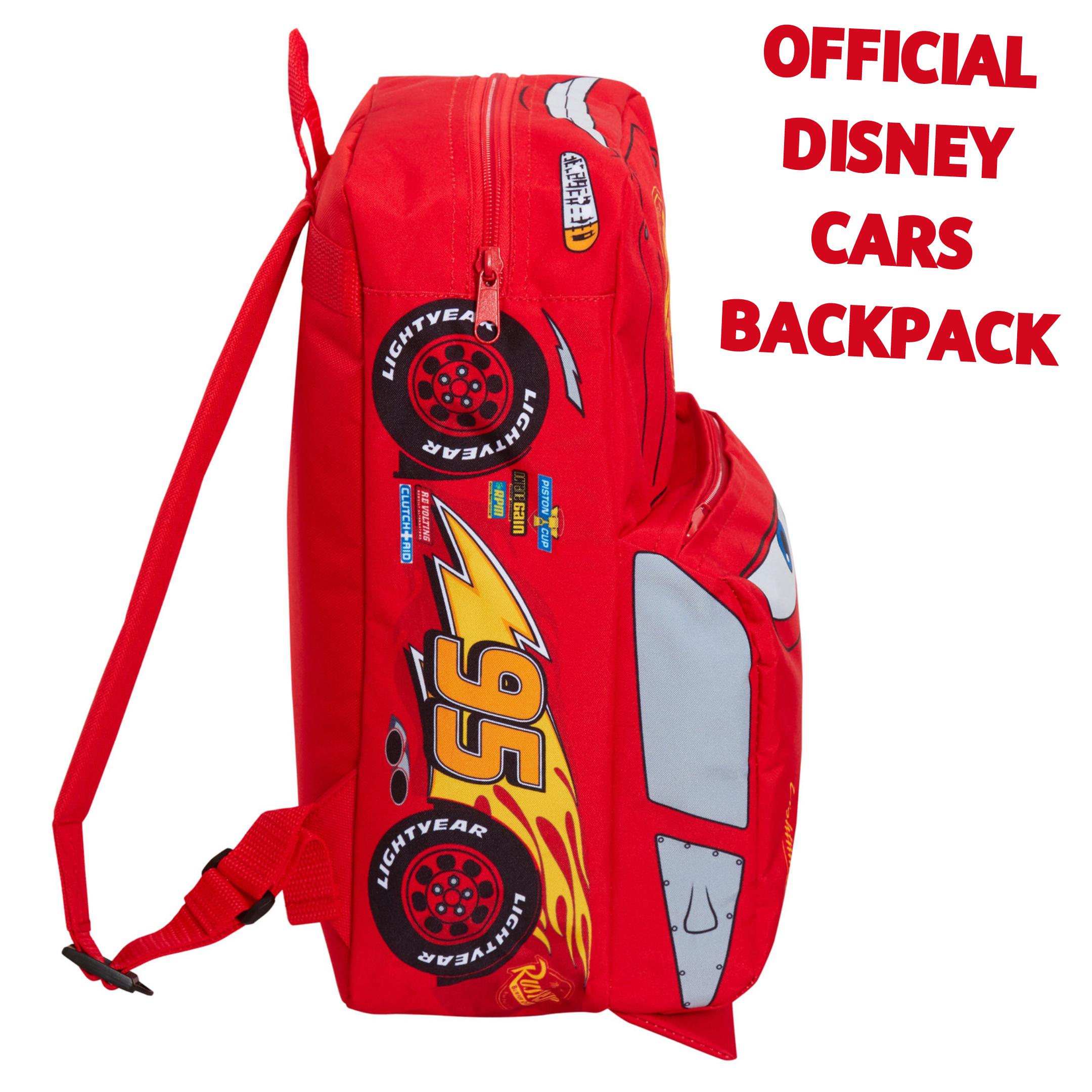 Disney Cars Boys 3D Backpack Kids Lightning McQueen School Lunch Bag Rucksack Red 95