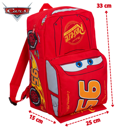 Disney Cars Boys 3D Backpack Kids Lightning McQueen School Lunch Bag Rucksack Red 95