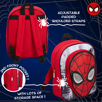 Boys Marvel Spiderman Backpack Kids Avengers School Travel Rucksack Lunch Bag