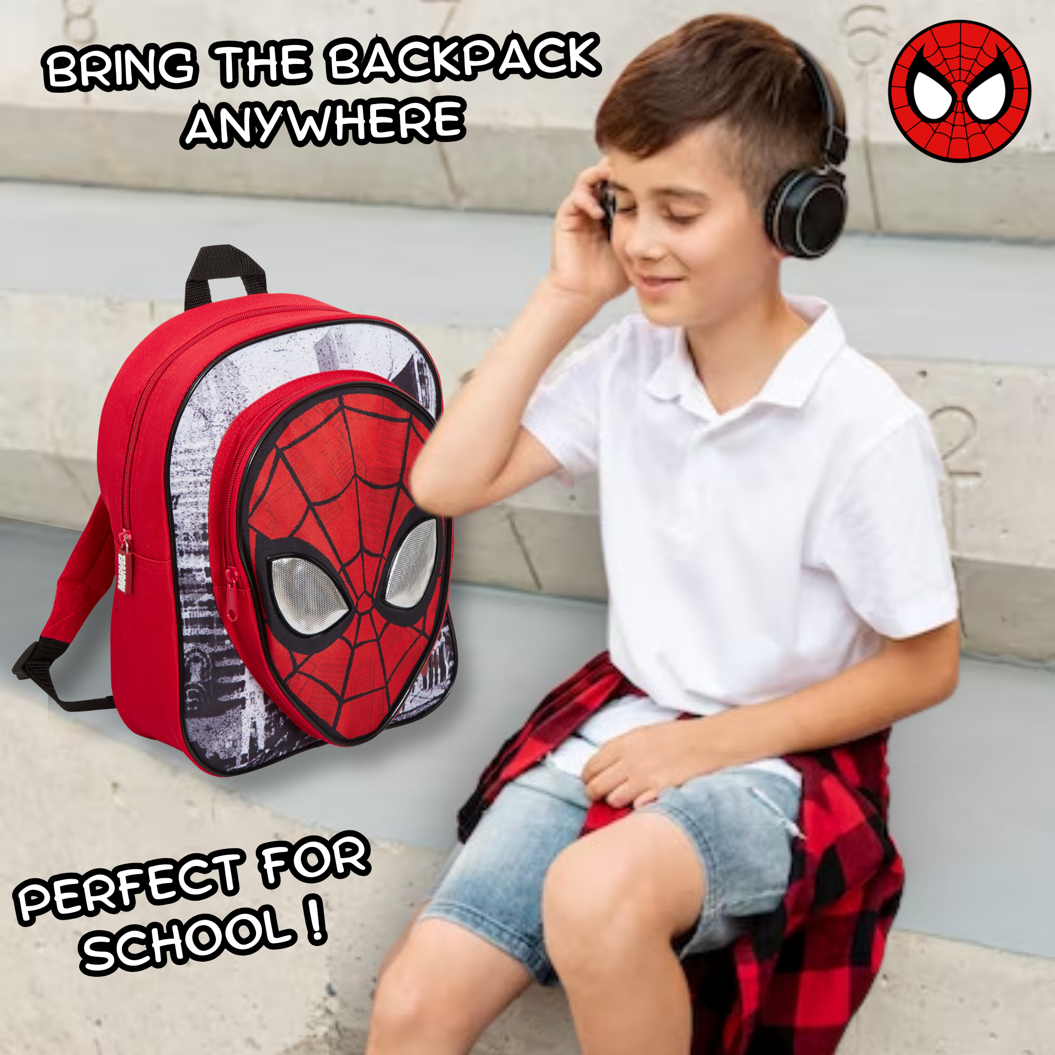 Boys Marvel Spiderman Backpack Kids Avengers School Travel Rucksack Lunch Bag