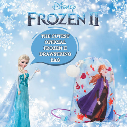 Girls Disney Frozen 2 Drawstring Gym Bag Elsa Anna Olaf Swimming Bag Backpack