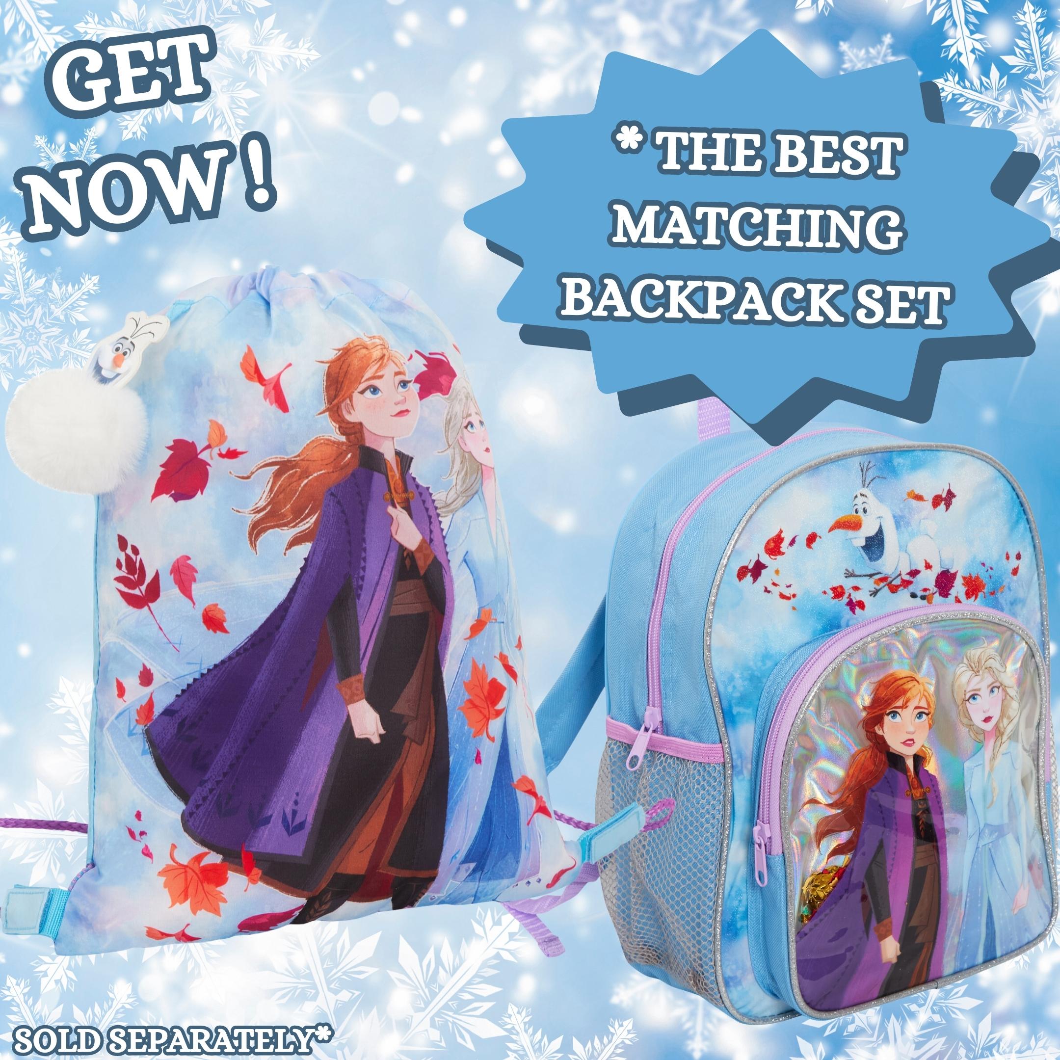 Girls Disney Frozen 2 Drawstring Gym Bag Elsa Anna Olaf Swimming Bag Backpack