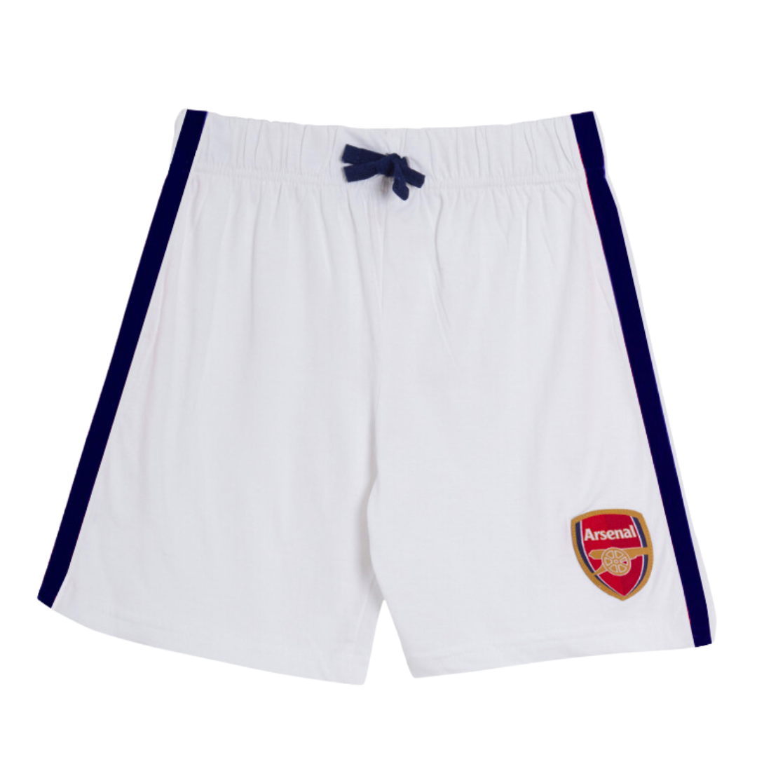 Kids Arsenal FC Short Pyjamas Boys Premiership Football Club Kit Shorts T-shirt