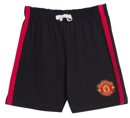 Kids Manchester United Short Pyjamas Boy Premiership Football Kit Shorts T-shirt