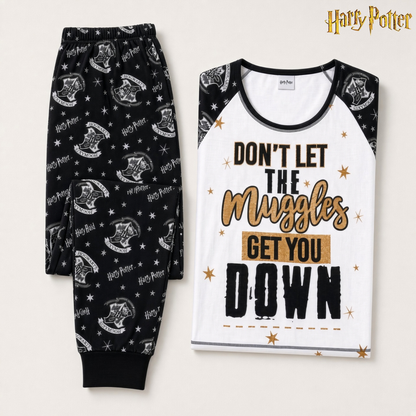 Womens Harry Potter Pyjamas Ladies Muggles Hogwarts PJs T-Shirt + Lounge Pants