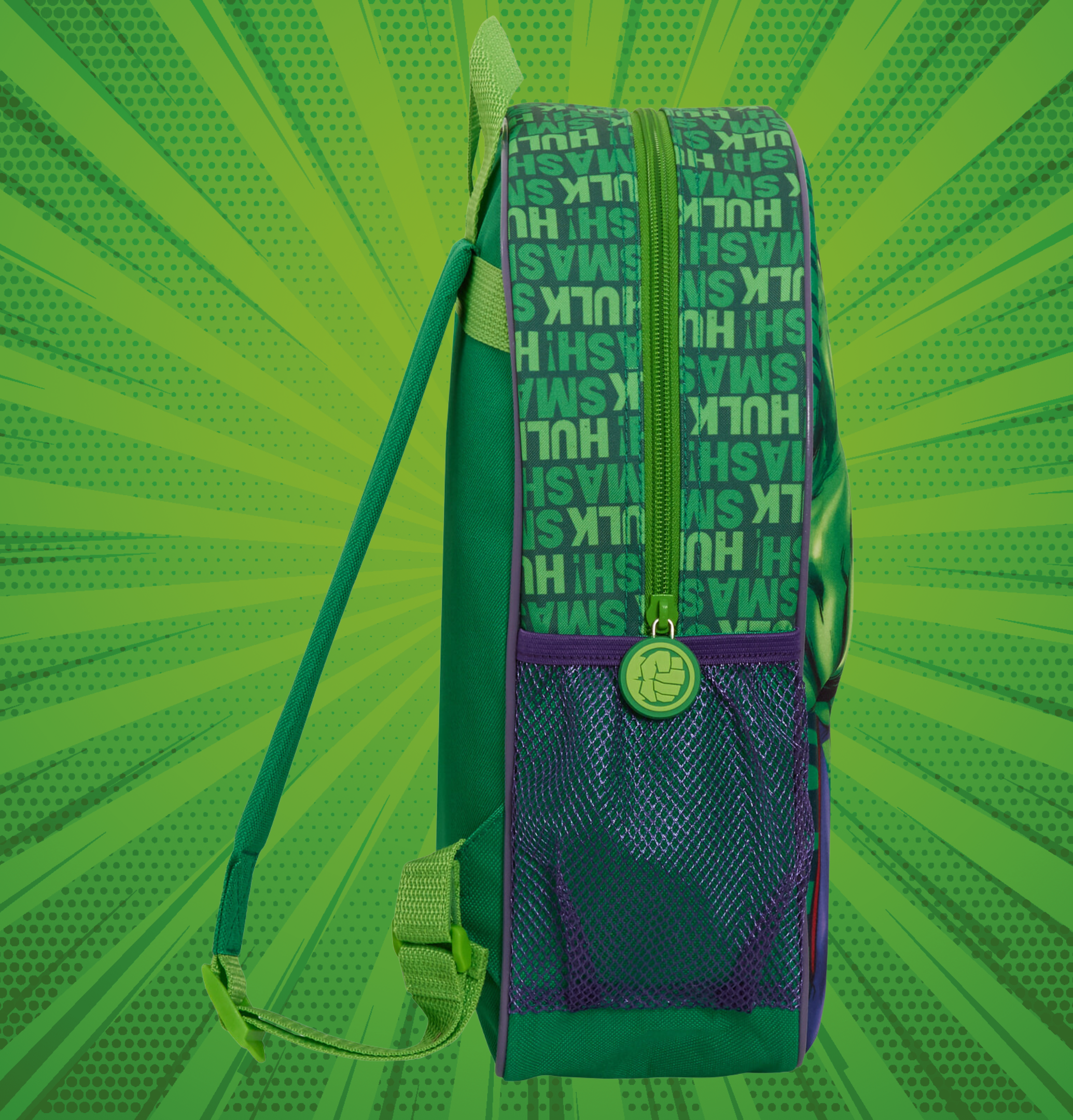 Boys 3D Incredible Hulk Backpack Kids Marvel Avengers School Travel Rucksack Bag