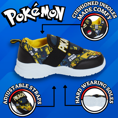 Boys Pokemon Trainers Kids Pikachu Easy Touch Fasten Sports Pumps Running Shoes