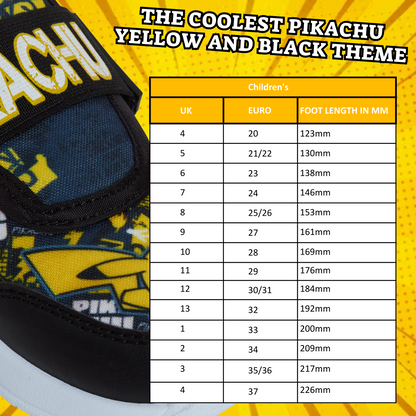 Boys Pokemon Trainers Kids Pikachu Easy Touch Fasten Sports Pumps Running Shoes
