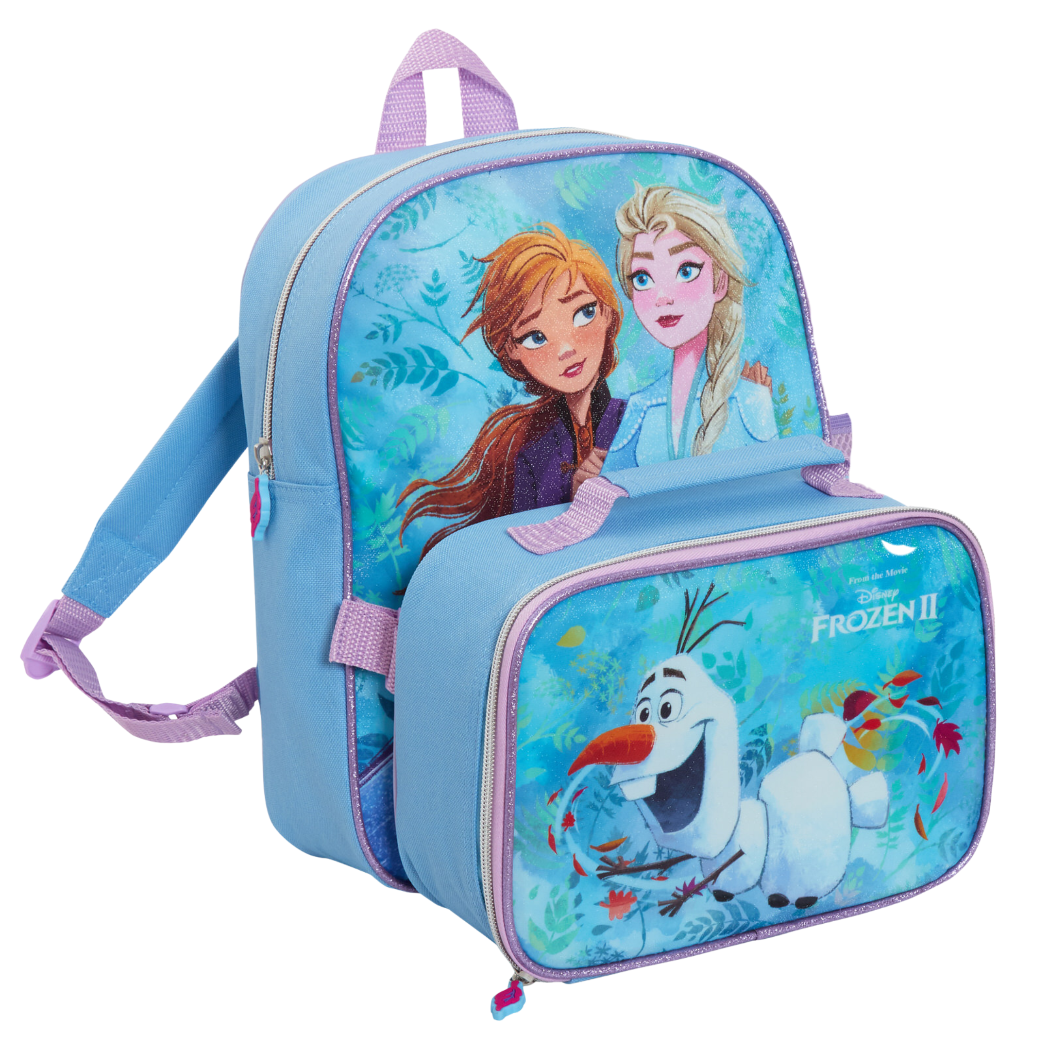 Girls Disney Frozen 2 Backpack + Lunchbag + Water Bottle Matching 2 Piece Set