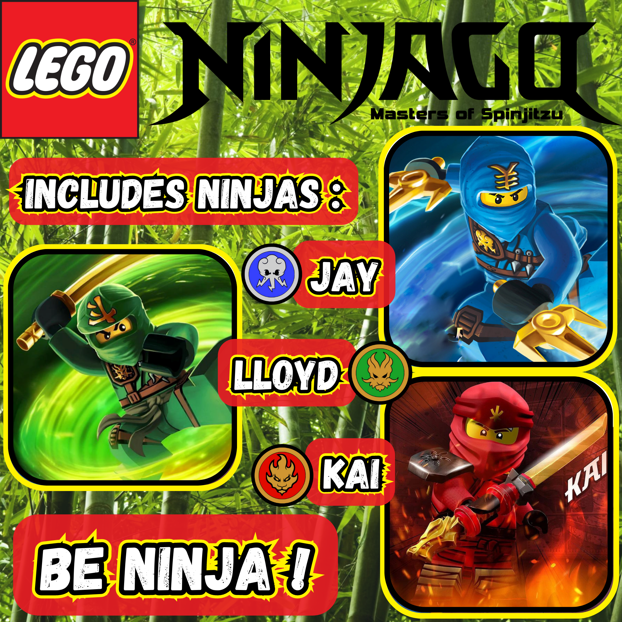 Boys Lego Ninjago Pyjamas For Kids Full Length Pjs Set T-Shirt + Loungepants Set