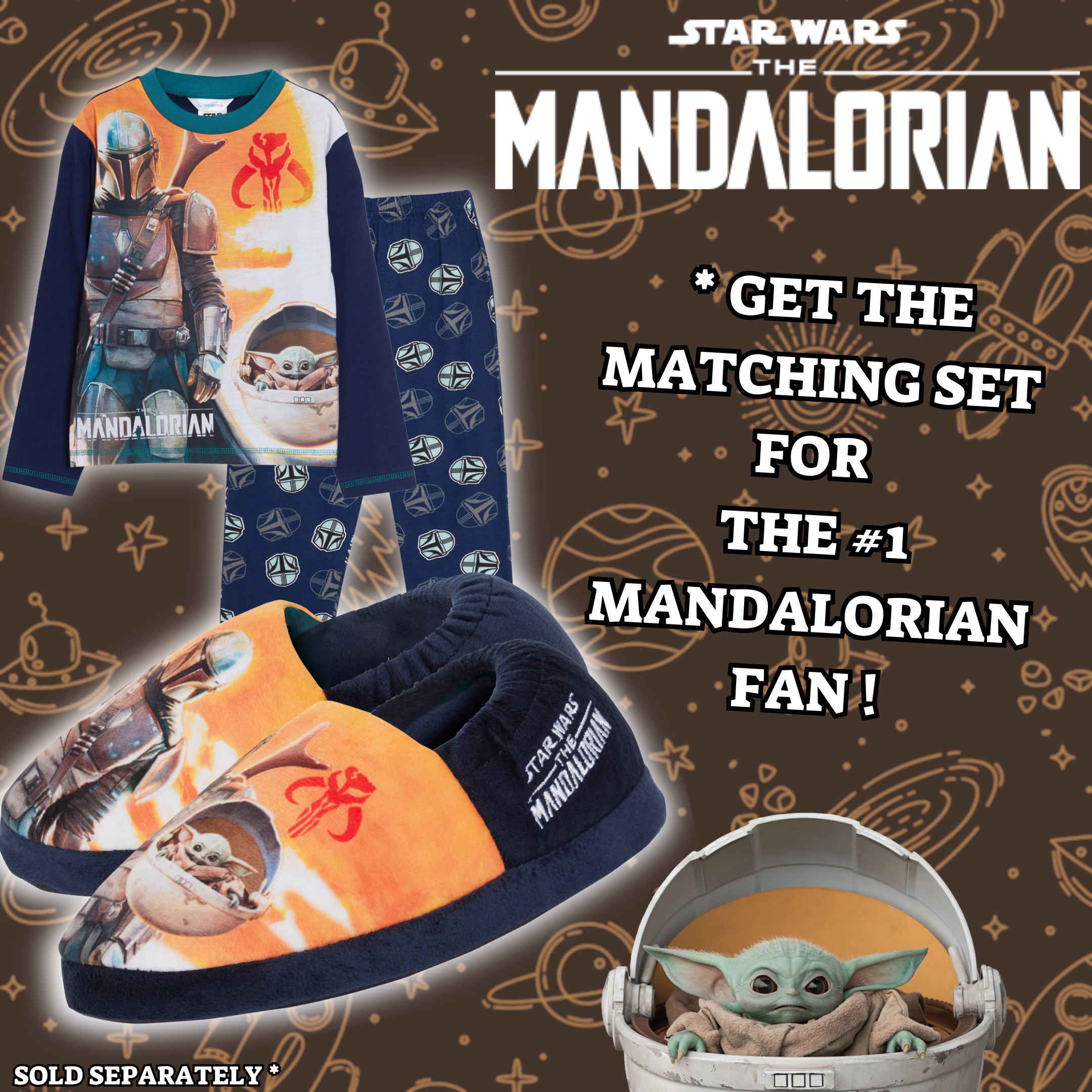 Boys Mandalorian Slippers Kids Star Wars Baby Yoda The Child Mules House Shoes