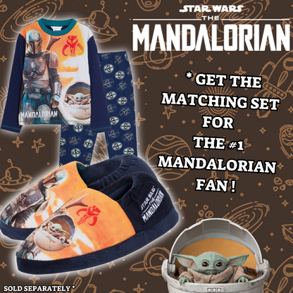 Boys Mandalorian Slippers Kids Star Wars Baby Yoda The Child Mules House Shoes