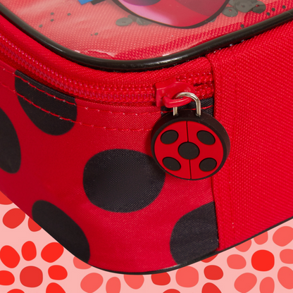 Miraculous Lunch Bag Girls Red Ladybug Sequins School Cooler Lunch Box for Kids