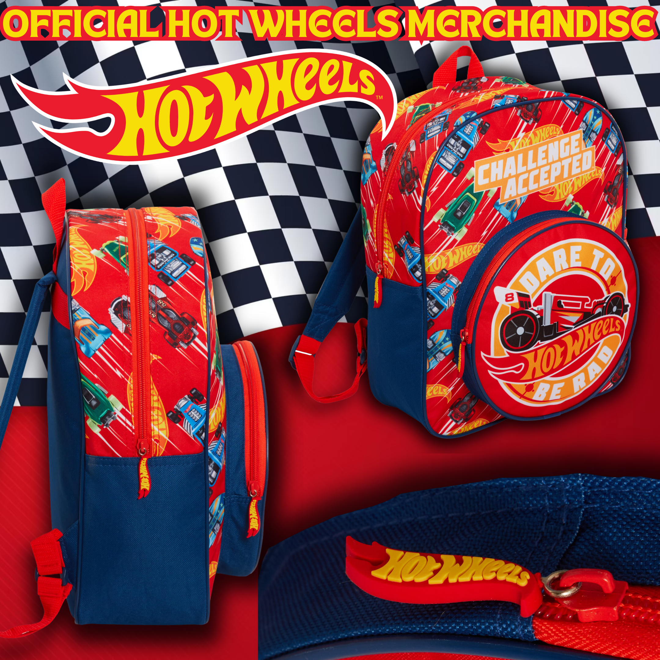 Hot Wheels Backpack Toy Cars Bag for Kids Travel Sports Back to School Rucksack