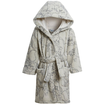 Disney Dumbo Baby Boys Baby Girls Dressing Gown Unisex Grey Elephant Bath Robe