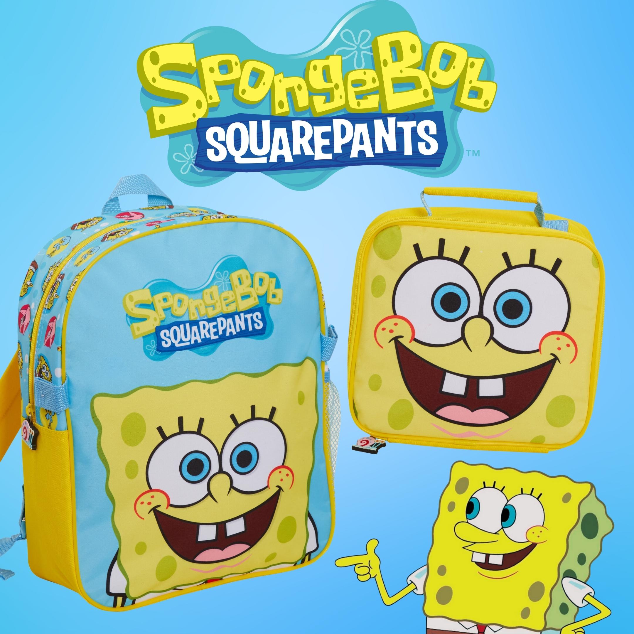 SpongeBob SquarePants Backpack + Detachable Lunch Bag Boys Girls School Rucksack