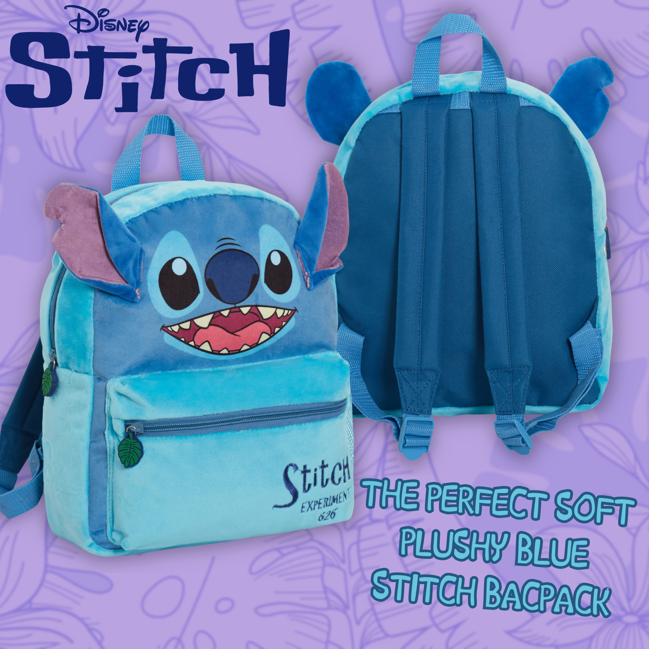 Disney Stitch Backpack Kids School Bag Girls Plush Rucksack 3D Lunch Book Bag