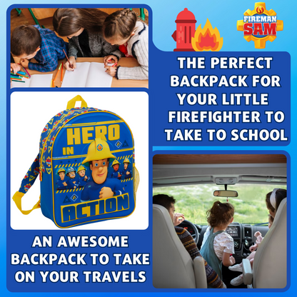 Fireman Sam Bag Boys Backpack Kids Firefighter Sports Rucksack School Lunch Bag