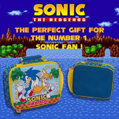 Sonic The Hedgehog Lunch Bag Sega Insulated Lunch Box for Kids School Cooler Bag