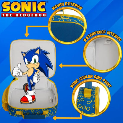 Sonic The Hedgehog Lunch Bag Sega Insulated Lunch Box for Kids School Cooler Bag